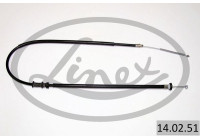 Traction cable, parking brake