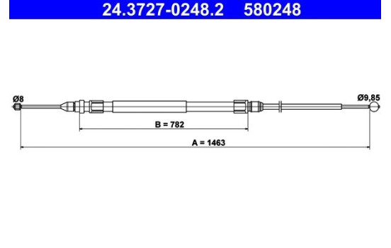 Cable, parking brake 24.3727-0248.2 ATE