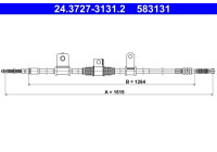 Cable Pull, parking brake 24.3727-3131.2 ATE
