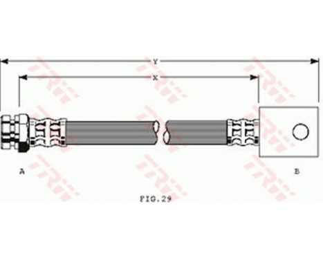 Brake Hose PHA215 TRW, Image 2