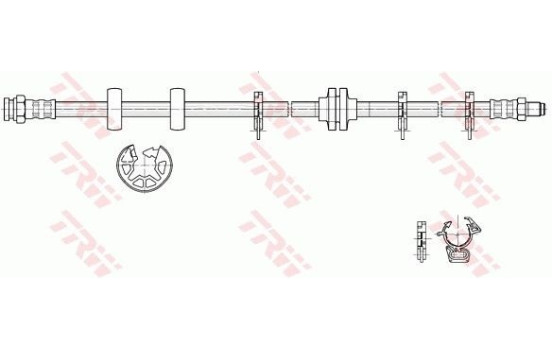 Brake Hose PHB274 TRW, Image 2