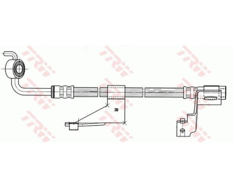 Brake Hose PHD363 TRW, Image 2