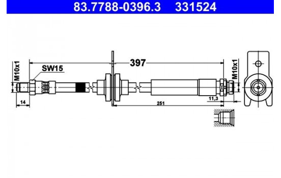 Brake Hose, Image 2