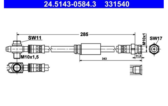Brake Hose, Image 2