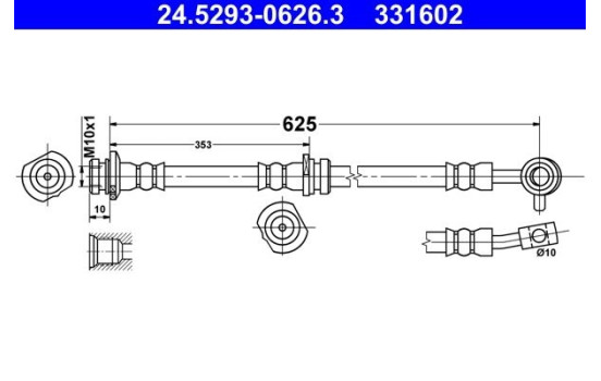Brake Hose, Image 2