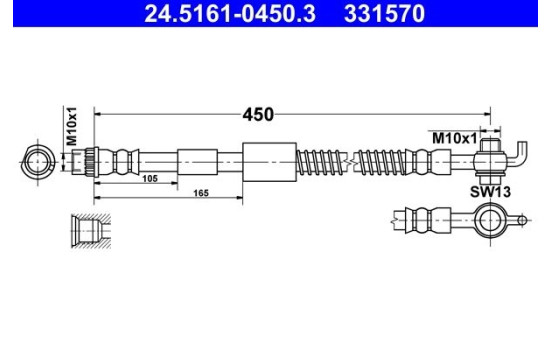 Brake Hose, Image 2
