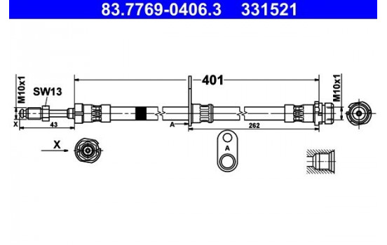 Brake Hose, Image 2