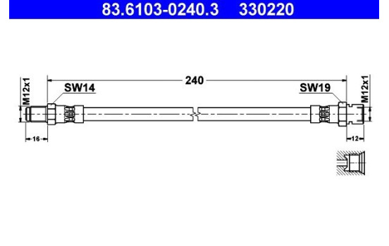 Brake Hose, Image 2