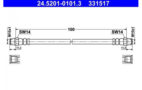 Brake Hose, Image 2