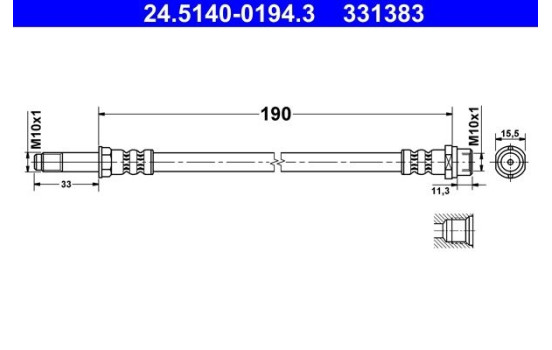 Brake Hose, Image 2