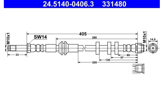 Brake Hose, Image 2