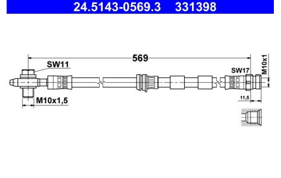 Brake Hose, Image 2