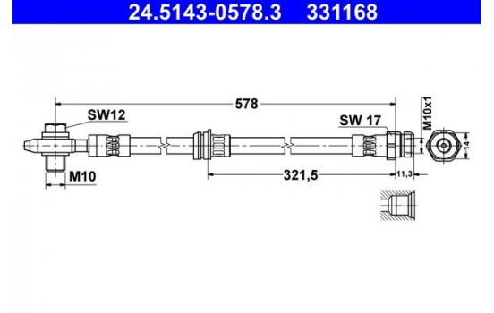 Brake Hose, Image 2