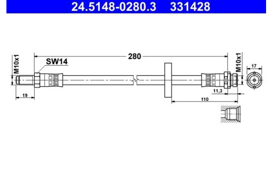 Brake Hose, Image 2
