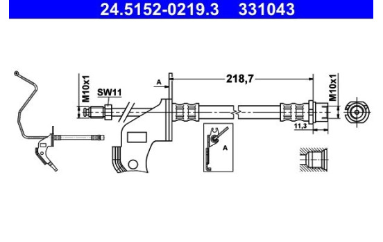 Brake Hose, Image 2