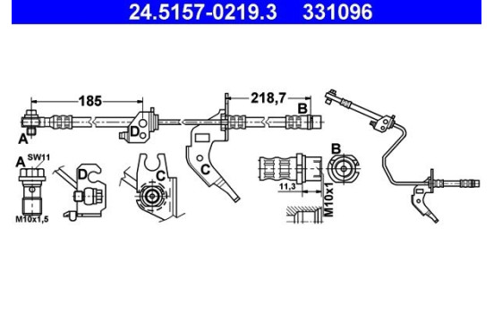 Brake Hose, Image 2