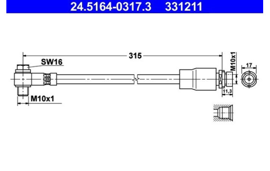 Brake Hose, Image 2