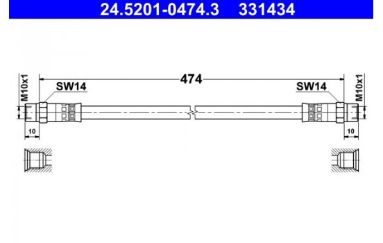 Brake Hose, Image 2