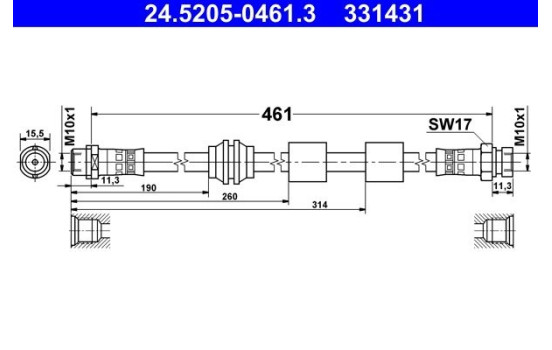 Brake Hose, Image 2
