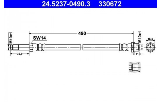Brake Hose, Image 2
