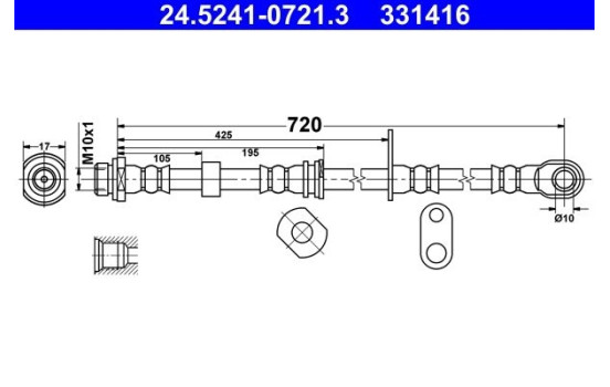 Brake Hose, Image 2