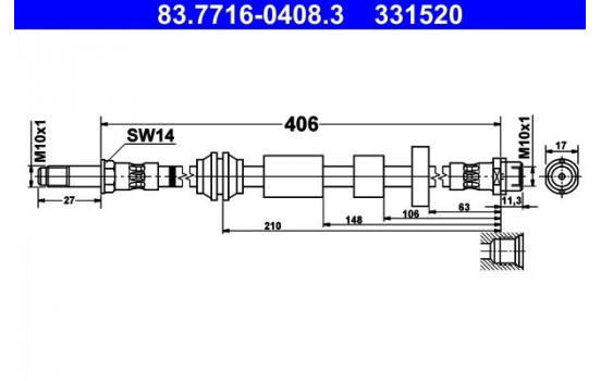 Brake Hose, Image 2