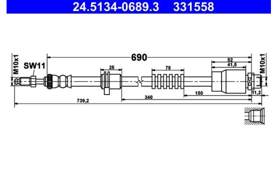 Brake Hose, Image 2