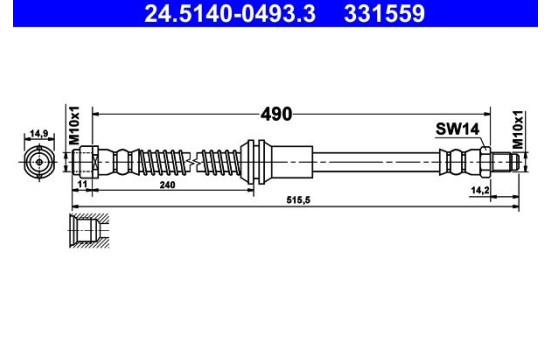 Brake Hose, Image 2