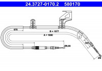 Cable, parking brake 24.3727-0170.2 ATE
