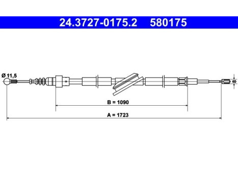 Cable, parking brake 24.3727-0175.2 ATE