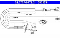 Cable, parking brake 24.3727-0179.2 ATE