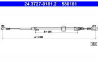 Cable, parking brake 24.3727-0181.2 ATE