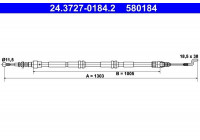 Cable, parking brake 24.3727-0184.2 ATE
