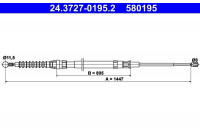 Cable, parking brake 24.3727-0195.2 ATE