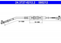 Cable, parking brake 24.3727-0212.2 ATE