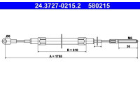 Cable, parking brake 24.3727-0215.2 ATE