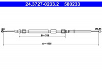 Cable, parking brake 24.3727-0233.2 ATE