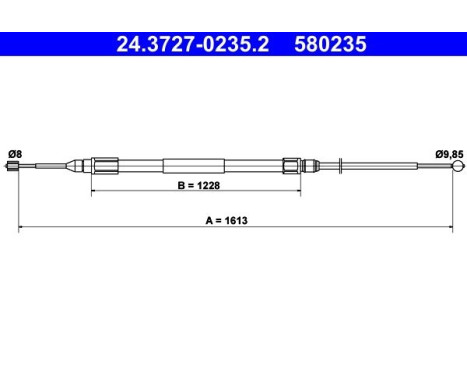 Cable, parking brake 24.3727-0235.2 ATE
