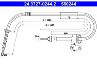 Cable, parking brake 24.3727-0244.2 ATE