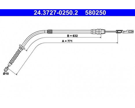 Cable, parking brake 24.3727-0250.2 ATE
