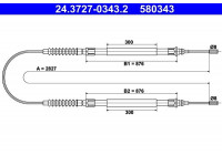 Cable, parking brake 24.3727-0343.2 ATE