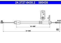 Cable, parking brake 24.3727-0430.2 ATE