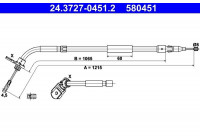Cable, parking brake 24.3727-0451.2 ATE