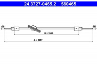 Cable, parking brake 24.3727-0465.2 ATE