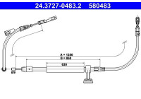 Cable, parking brake 24.3727-0483.2 ATE