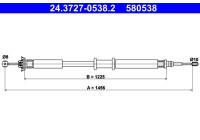Cable, parking brake 24.3727-0538.2 ATE