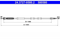 Cable, parking brake 24.3727-0580.2 ATE