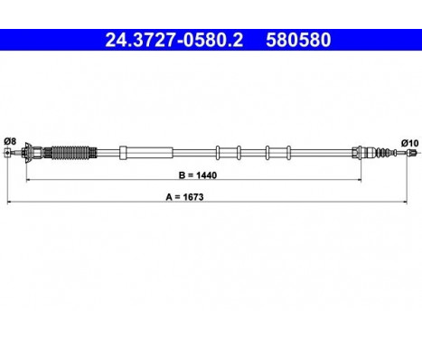 Cable, parking brake 24.3727-0580.2 ATE