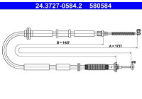 Cable, parking brake 24.3727-0584.2 ATE