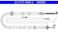 Cable, parking brake 24.3727-0585.2 ATE